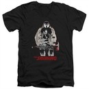 The Shining  Slim Fit V-Neck Shirt Come Out Come Out Black T-Shirt