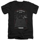 The Shining  Slim Fit V-Neck Shirt Overlook Hotel Black T-Shirt