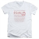 The Shining  Slim Fit V-Neck Shirt Redrum White T-Shirt