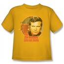 The Six Million Dollar Man Shirt Kids Run Faster Gold Youth Tee T-Shirt