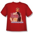The Six Million Dollar Man Shirt Kids Spare Pants Red Youth Tee T-Shirt