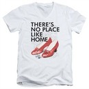 The Wizard Of Oz  Slim Fit V-Neck Shirt There's No Place Like Home White T-Shirt