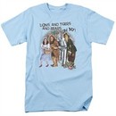 The Wizard Of Oz Shirt Lions and Tigers and Bears Oh My! Light Blue T-Shirt