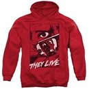 They Live  Hoodie Graphic Poster Red Sweatshirt Hoody