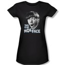 Three Stooges Junior Shirt Moe Face Black Tee T-Shirt