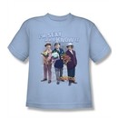 Three Stooges Kids Shirt Sexy Light Blue Tee T-Shirt