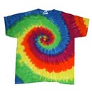 Tie Dye T-shirt Moondance Retro Vintage Rainbow Swirl Adult Tee Shirt