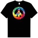 Tie Dye Peace 80s Symbol Adult Unisex T-shirt Tee Shirt