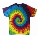 Tie Dye T-shirt Reactive Rainbow Retro Vintage Swirl Adult Tee Shirt
