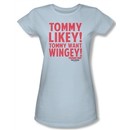 Tommy Boy Shirt Juniors Want Wingey Light Blue Tee T-Shirt