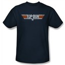 Top Gun Shirt Distressed Logo Adult Navy Tee T-Shirt