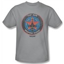 Top Gun Shirt Flight School Logo Adult Silver Tee T-Shirt