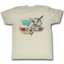Top Gun Shirt Jet Adult Cream Tee T-Shirt