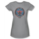 Top Gun Shirt Juniors Flight School Logo Silver Tee T-Shirt