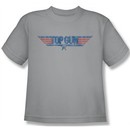 Top Gun Shirt Kids 8 Bit Logo Silver Youth Tee T-Shirt