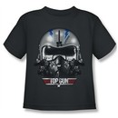 Top Gun Shirt Kids Iceman Helmet Charcoal Youth Tee T-Shirt