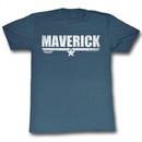 Top Gun Shirt Maverick Adult Heather Blue Tee T-Shirt