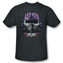 Top Gun Shirt Maverick Helmet Adult Charcoal Tee T-Shirt