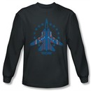 Top Gun Shirt Maverick Long Sleeve Charcoal Tee T-Shirt