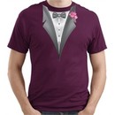Tuxedo T-shirt with Pink Flower