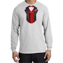 Tuxedo T-shirt Long Sleeve With Red Vest