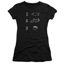 Twin Peaks Juniors Shirt Coffee Log Fish Black T-Shirt