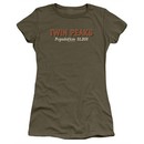 Twin Peaks Juniors Shirt Population Military Green T-Shirt
