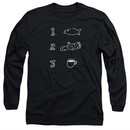 Twin Peaks Long Sleeve Shirt Coffee Log Fish Black Tee T-Shirt