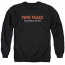 Twin Peaks Sweatshirt Population 2 Adult Black Sweat Shirt