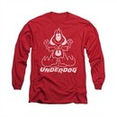 Underdog Shirt Outline Under Long Sleeve Red Tee T-Shirt
