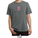 Union Jack Shirt UK Flag Small Print Adult Pigment Dyed T-shirt