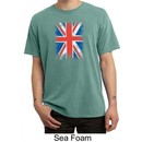 Union Jack Shirt British UK Flag Big Print Adult Pigment Dyed T-shirt