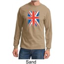 Union Jack Shirt British UK Flag Big Print Adult Long Sleeve Shirt