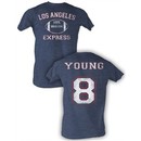 USFL Los Angeles Express T-shirt Steve Young Navy Heather Tee Shirt