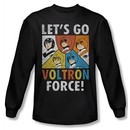 Voltron Shirt Force Long Sleeve Black Tee T-Shirt
