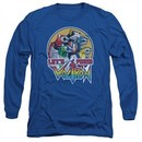 Voltron Shirt Let's Form Long Sleeve Royal Blue Tee T-Shirt