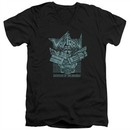 Voltron Shirt Slim Fit V-Neck Defender Rough Black Tee T-Shirt