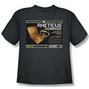Warehouse 13 Shirt Kids Rheticus Compass Charcoal Youth Tee T-Shirt