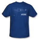 Warehouse 13 Shirt Tesla Gun Adult Royal Blue Tee T-Shirt