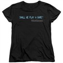 WarGames  Womens Shirt Shall We Play A Game? Black T-Shirt