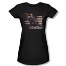 Watchmen Juniors T-shirt Movie Superhero Comedian Black Tee Shirt