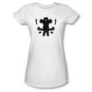 Watchmen Juniors T-shirt Movie Superhero Rorschach Face White Shirt