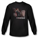 Watchmen Long Sleeve T-shirt Movie Superhero Comedian Black Shirt