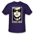 Watchmen T-shirt Movie Superhero Trust In Ozy Adult Purple Tee Shirt