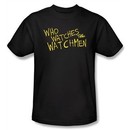 Watchmen T-shirt Movie Superhero Who Watches Adult Black Tee Shirt