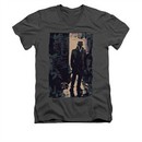 Watchmen Shirt Slim Fit V-Neck Light Poster Charcoal T-Shirt