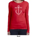 Wild and Free Anchor Ladies Long Sleeve Shirt