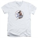 Wonder Woman Movie  Slim Fit V-Neck Shirt Fight For Justice White T-Shirt