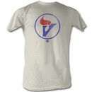 World Football League T-Shirt Birmingham Vulcans White Tee Shirt