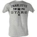 World Football League T-Shirt ? Charlotte Stars Adult Grey Tee Shirt